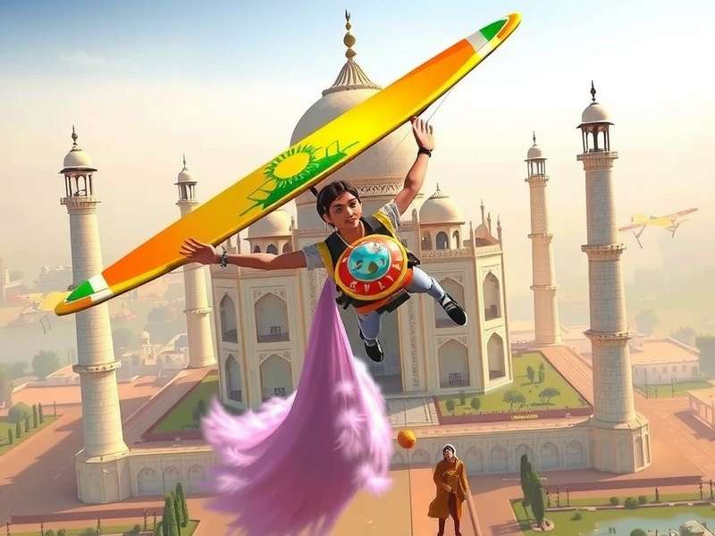 Glider flying over Taj Mahal in Glider Blitz India